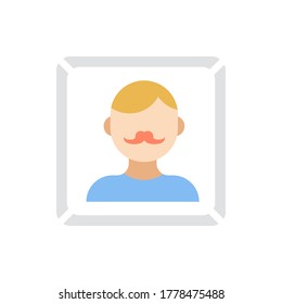 man in frame icon vector illustration flat style. father's day icon set.