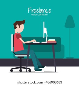 Man and freelance design