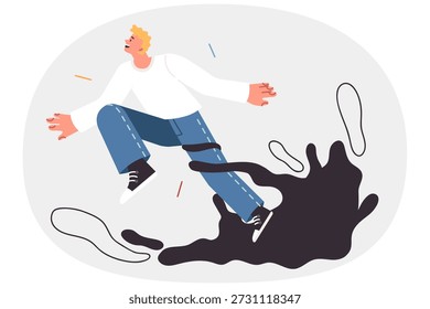 El hombre se libera de los problemas y escapa de los problemas, demostrando su deseo de salud psicológica. La persona feliz logra el equilibrio mental gracias a escapes de estrés después de la sesión de psicoterapia