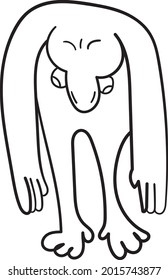 hombre con disfraz de rana, ilustración profesional del arte vectorial