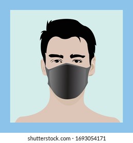 Download Man Wearing Face Mask Images Stock Photos Vectors Shutterstock PSD Mockup Templates