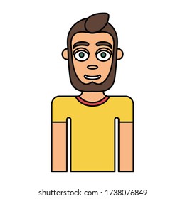 man front look flat icon