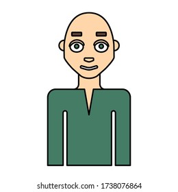 man front look flat icon