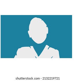 man front view reverse silhouette 