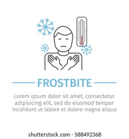 The man froze. Vector sign for web graphic.