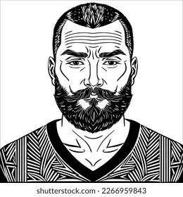 A Man with a Full Beard and Mustache - Ready for a New Adventure! 
