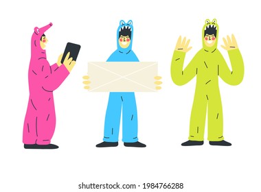 a man in a funny suit. Online orders