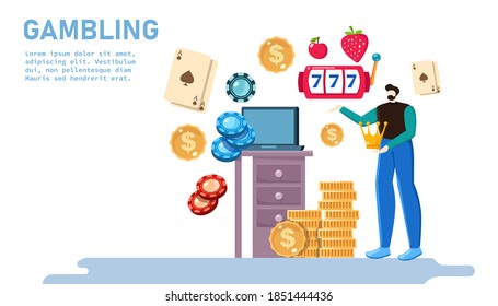 Apuestas masculinas, creativa ilustración vectorial plana.