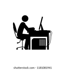 man gamer icon. Element of gamer icon for mobile concept and web apps. Glyph man gamer icon can be used for web and mobile on white bakgorund