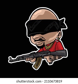 Man Gangster Shooting Target Illustration Stock Vector (Royalty Free ...