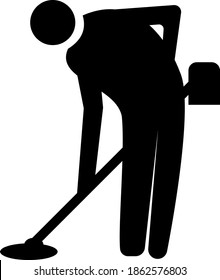 Man garden,  vector illustration design  isolated on white background, symbol for your web site design, icon logo, app, UI.