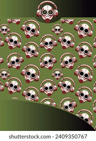 hombre con máscara de gas, patrón, patrón industrial, fondo de ciberpunk