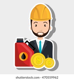 man gasoline station vector illustration graphic eps 10
