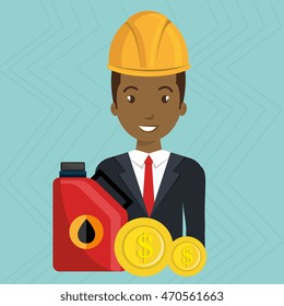 man gasoline station vector illustration graphic eps 10