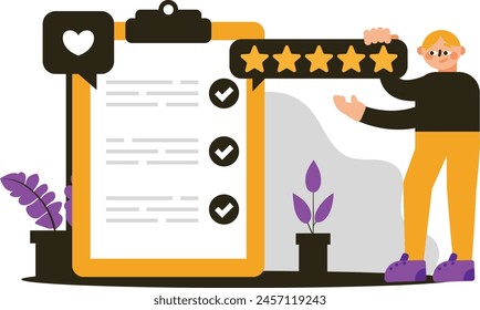 a man gave a five-star review
