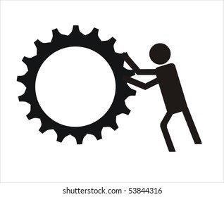 man with gear