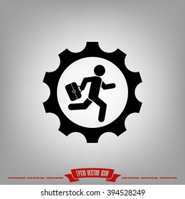 man in gear icon,