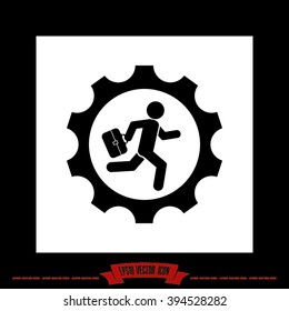 man in gear icon