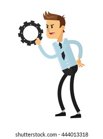 man with gear icon
