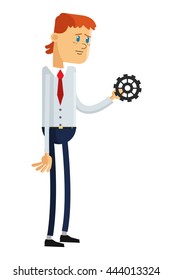 man with gear icon