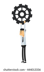 man with gear icon