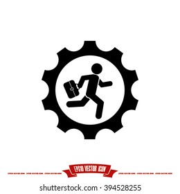 man in gear icon vector illustration eps10.