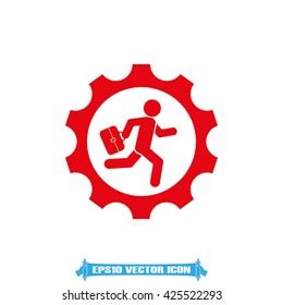 man in gear icon vector illustration eps10