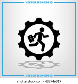 man and gear icon vector illustration eps10.
