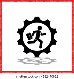man in gear icon vector illustration eps10.