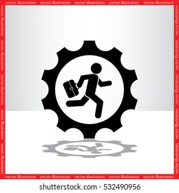 man in gear icon vector illustration eps10.
