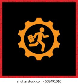 man in gear icon vector illustration eps10.