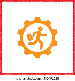 man in gear icon vector illustration eps10.