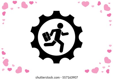 man in gear icon vector illustration eps10.