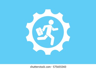 man in gear icon vector illustration.