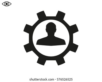 man, gear, icon, vector illustration eps10