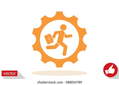 man in gear icon vector illustration eps10.