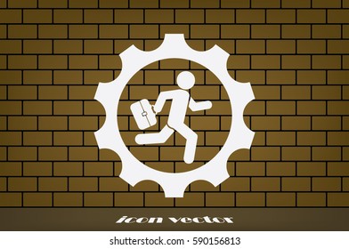 man in gear icon vector illustration eps10.