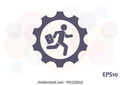 man in gear icon vector illustration eps10.