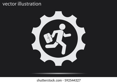 man in gear icon vector illustration eps10.