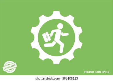 man in gear icon vector illustration eps10.