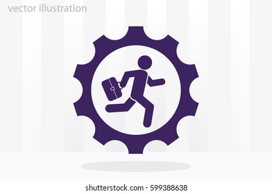 man in gear icon vector illustration eps10.