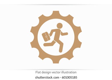 man in gear icon vector illustration eps10.