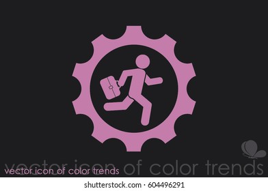 man in gear icon vector illustration eps10.