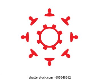 man, gear, icon, vector illustration eps10