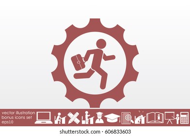 man in gear icon vector illustration eps10.