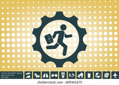 man in gear icon vector illustration eps10.