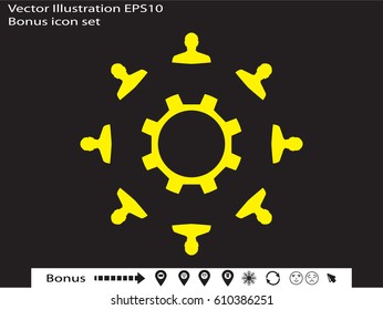 man, gear, icon, vector illustration eps10