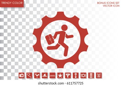 man in gear icon vector illustration eps10.