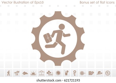 man in gear icon vector illustration eps10.