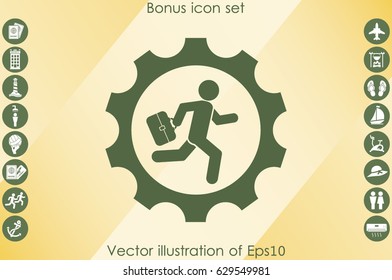 man in gear icon vector illustration eps10.